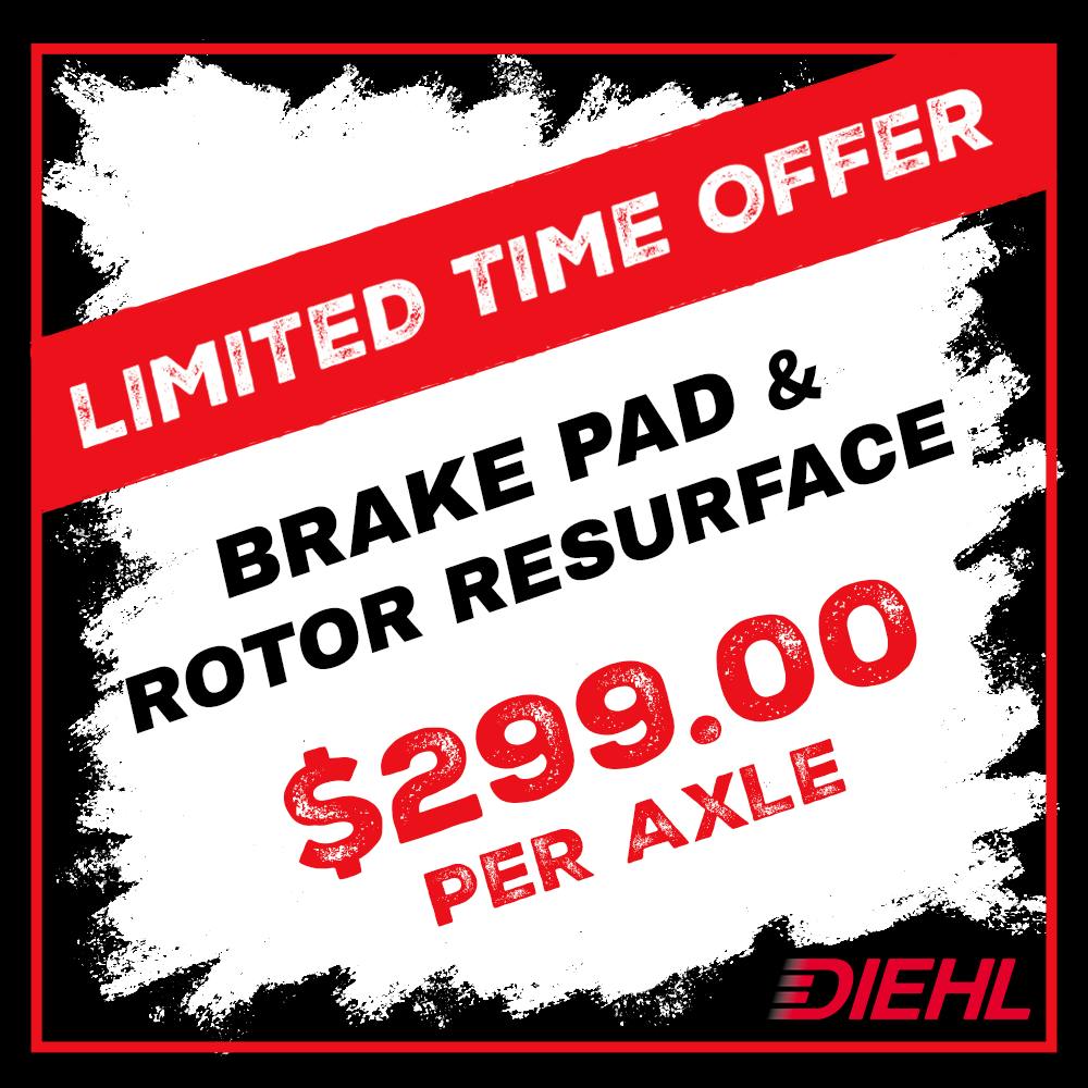 Brake Pad & Rotor Resurface | Diehl Mitsubishi