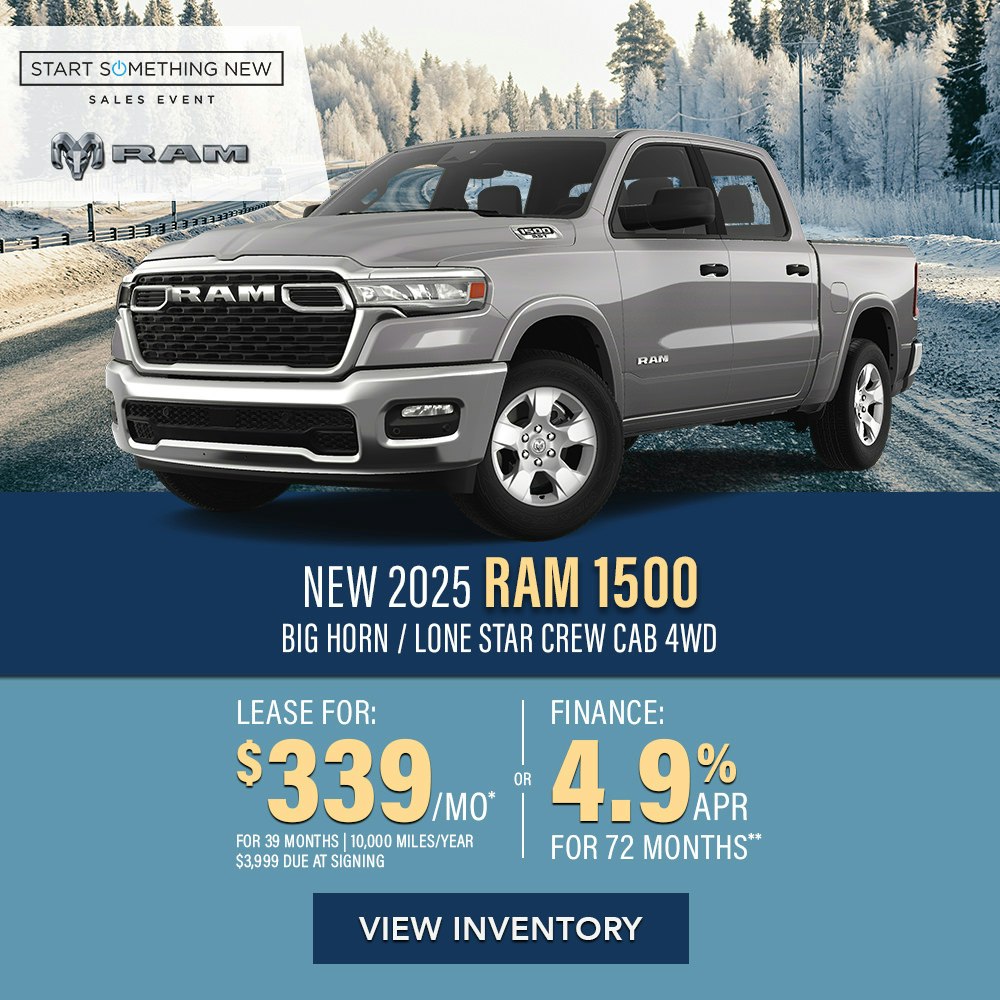 New 2025 RAM 1500 Big Horn/Lone Star Crew Cab 4WD