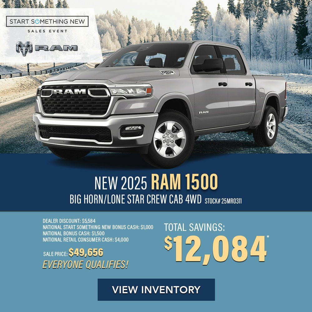 New 2025 RAM 1500  Big Horn/Lone Star Crew Cab 4WD