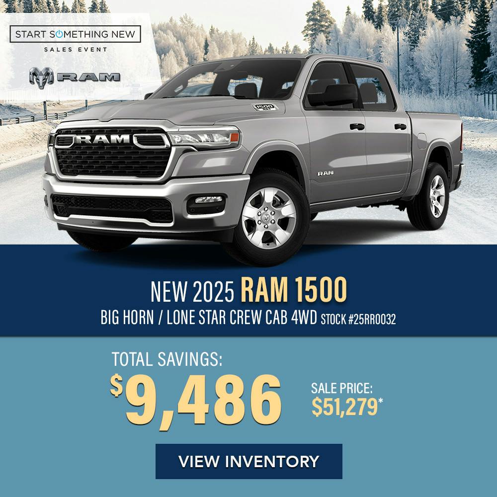 New 2025 RAM 1500 Big Horn/Lone Star Crew Cab 4WD