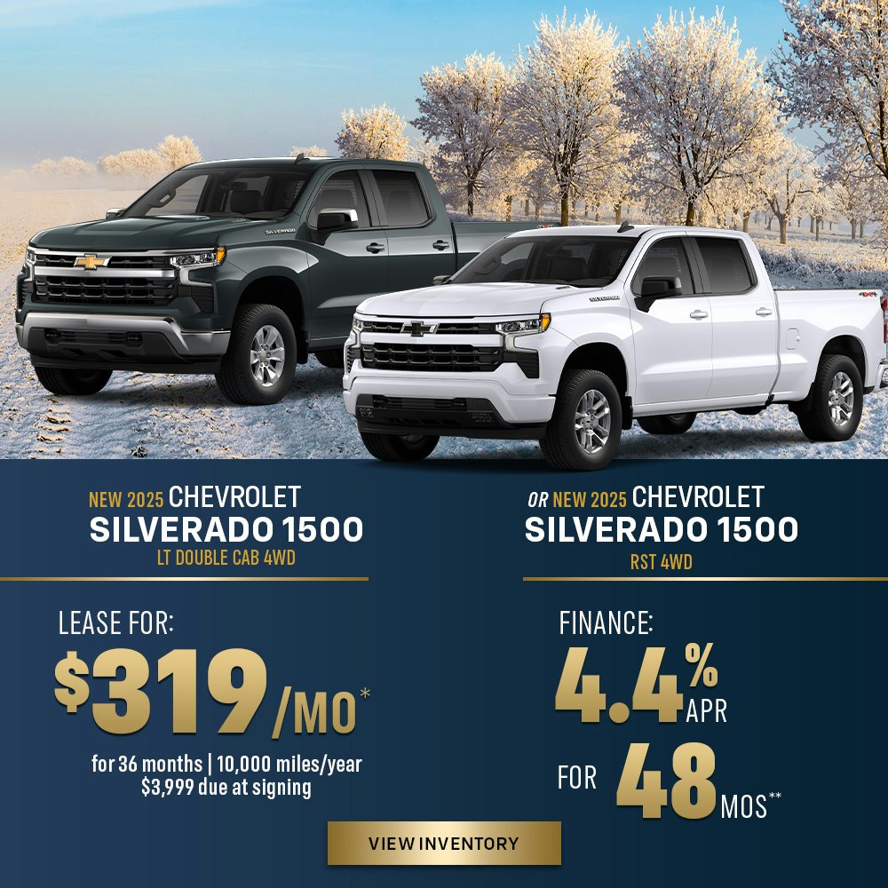 New 2025 Chevrolet Silverado 1500 LT Double Cab 4WD OR New 2025 Chevrolet Silverado 1500 RST 4WD