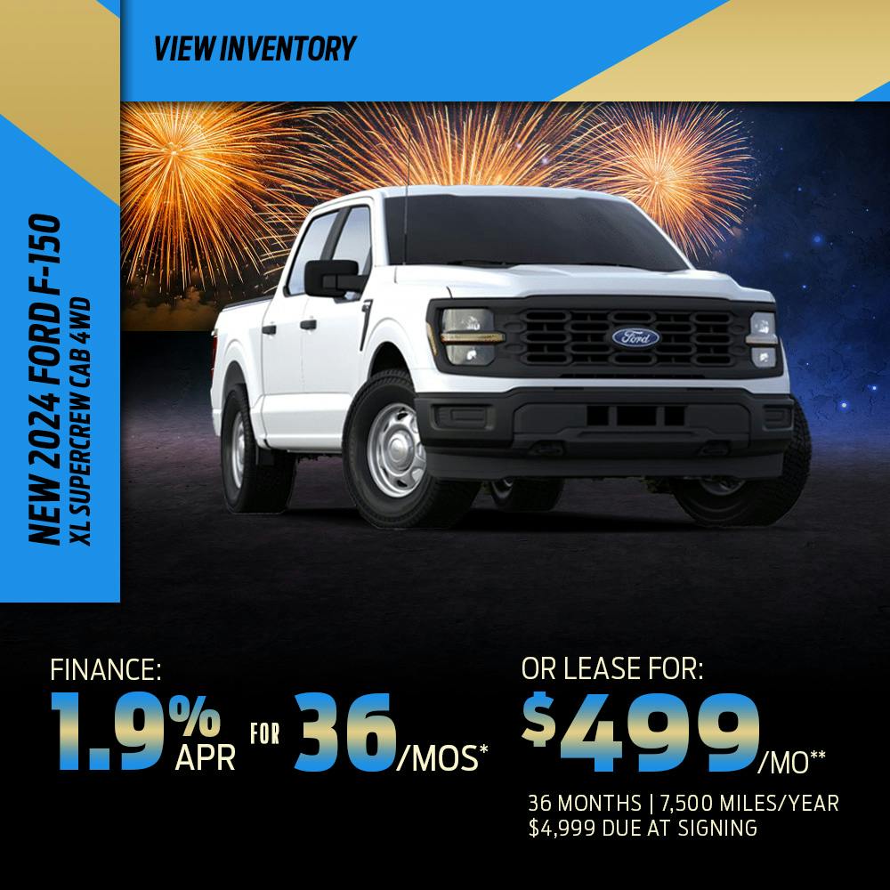 New 2024 Ford F-150 XL SuperCrew Cab 4WD