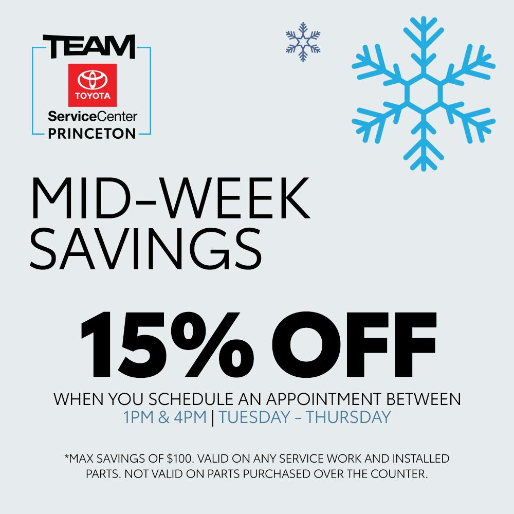 MID-WEEK SAVINGS | Team Toyota of Princeton