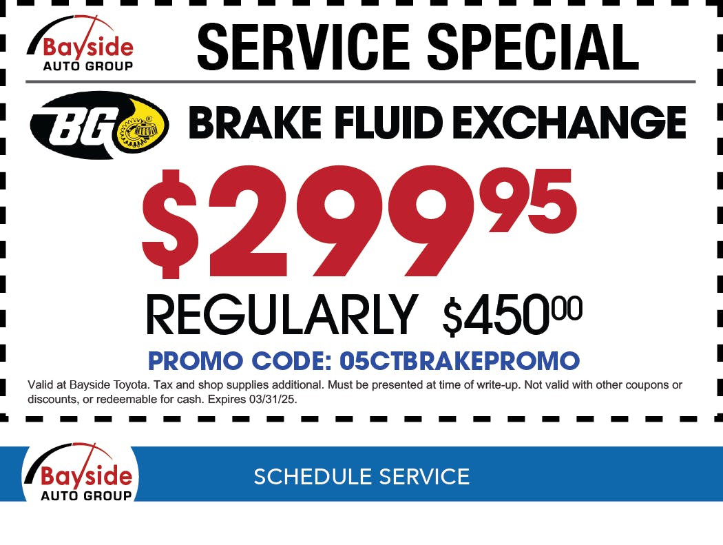 BG Brake Fluid Exchange Special | Bayside Toyota