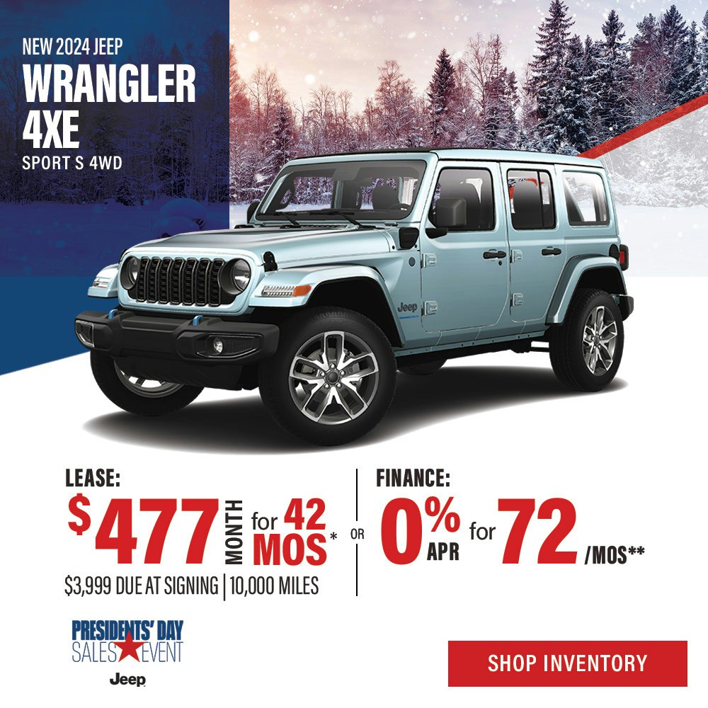 New 2024 Jeep Wrangler 4xe Sport S 4WD