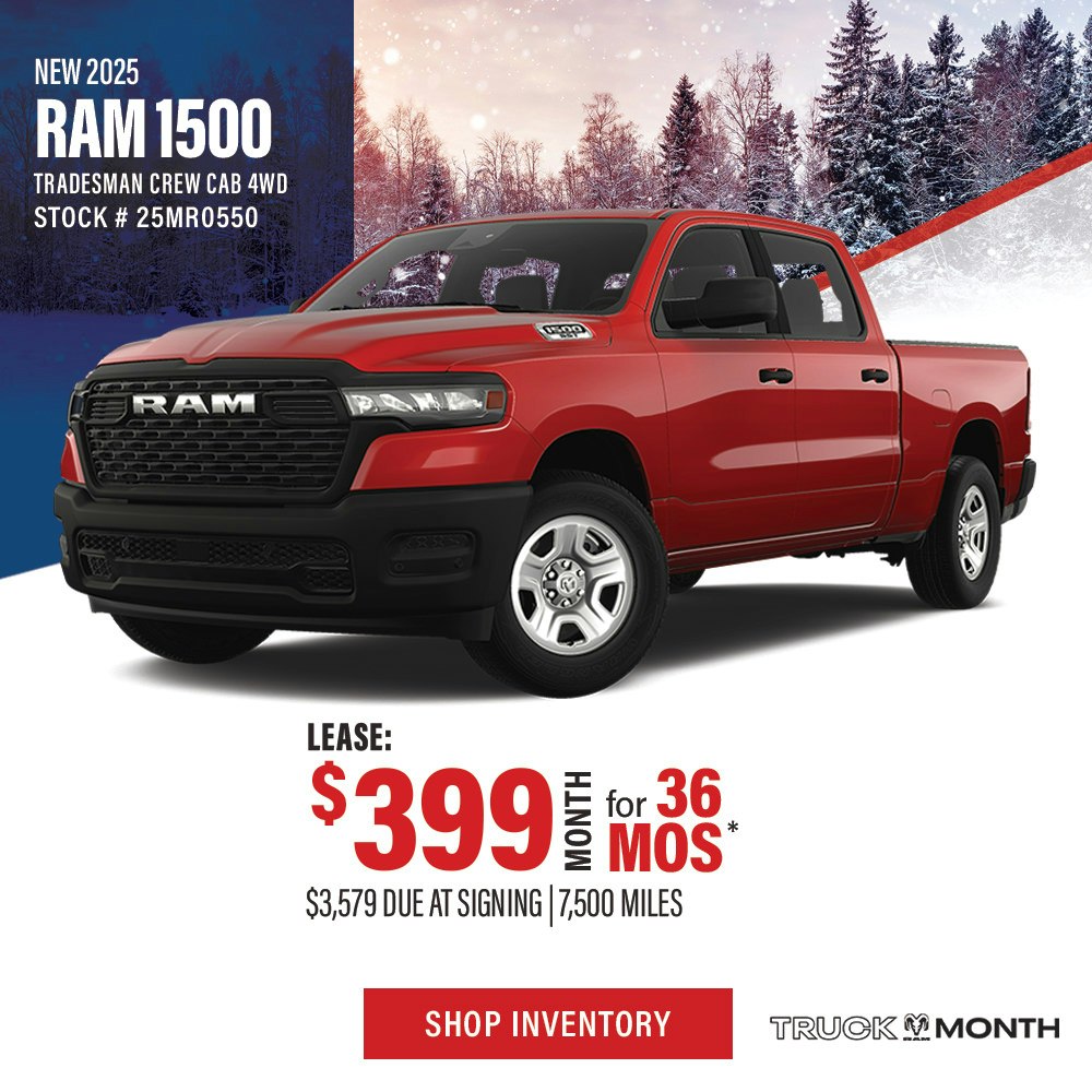 New 2025 RAM 1500 Tradesman Crew Cab 4WD