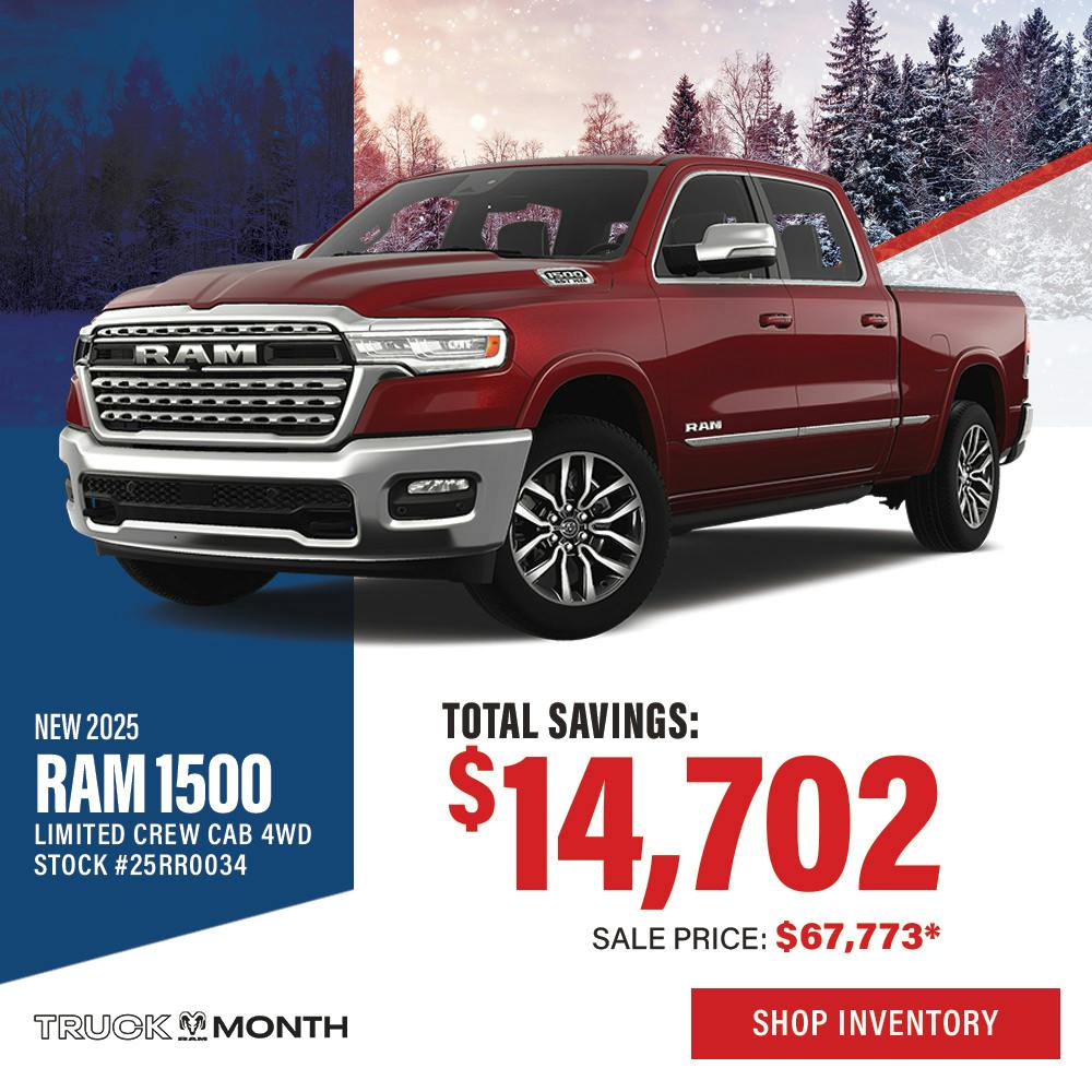 New 2025 RAM 1500 Limited Crew Cab 4WD