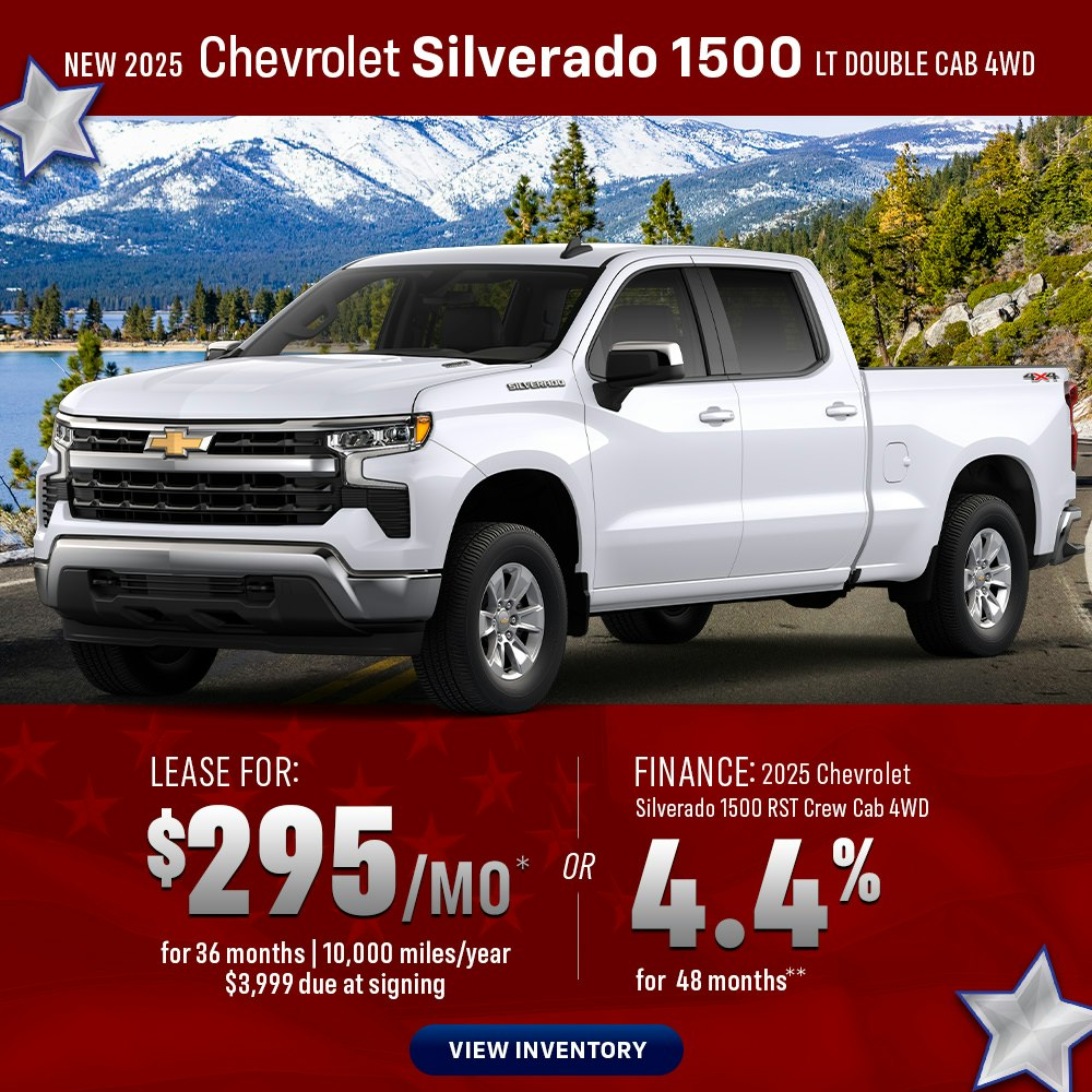 New 2025 Chevrolet Silverado 1500 LT Double Cab 4WD OR New 2025 Chevrolet Silverado 1500 RST Crew Cab 4WD | Diehl Chevrolet