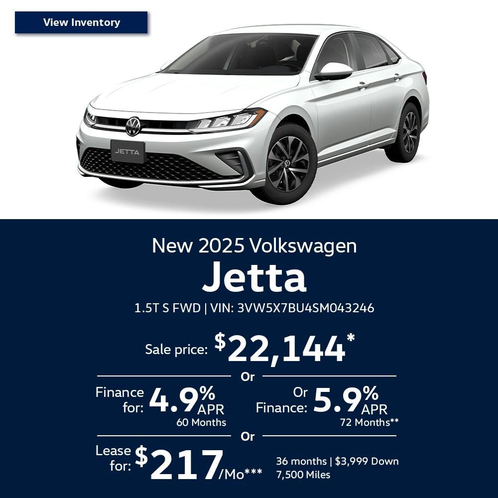 New 2025 Volkswagen Jetta 1.5T S FWD