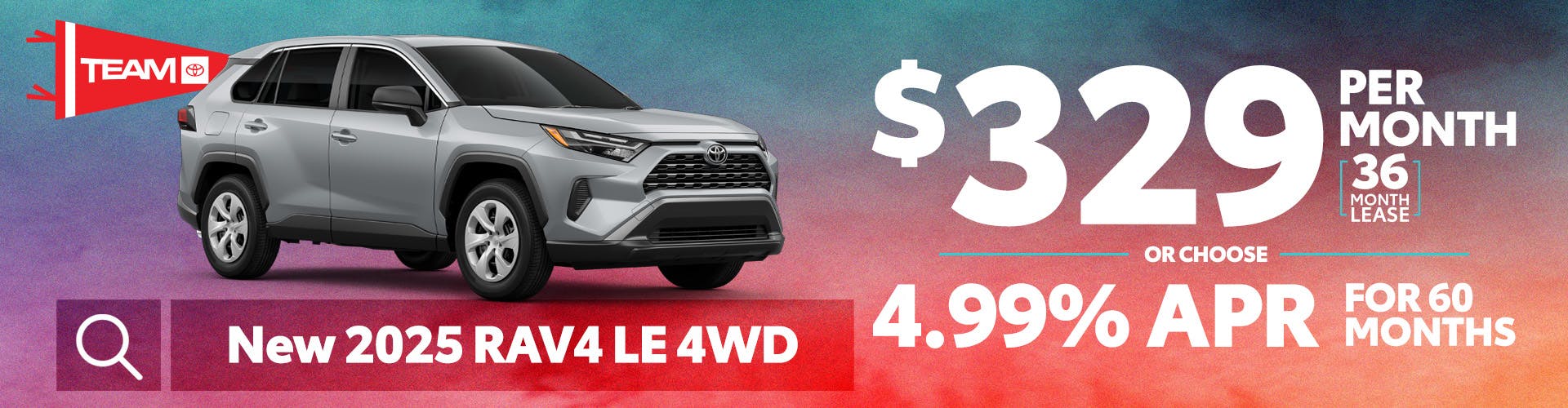 New 2025 Rav4 LE