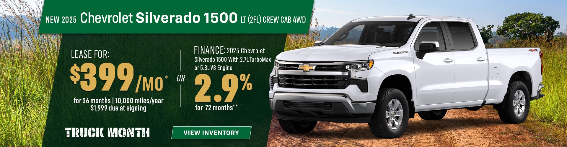 New 2025 Chevrolet Silverado 1500 LT (2FL) Crew Cab 4WD