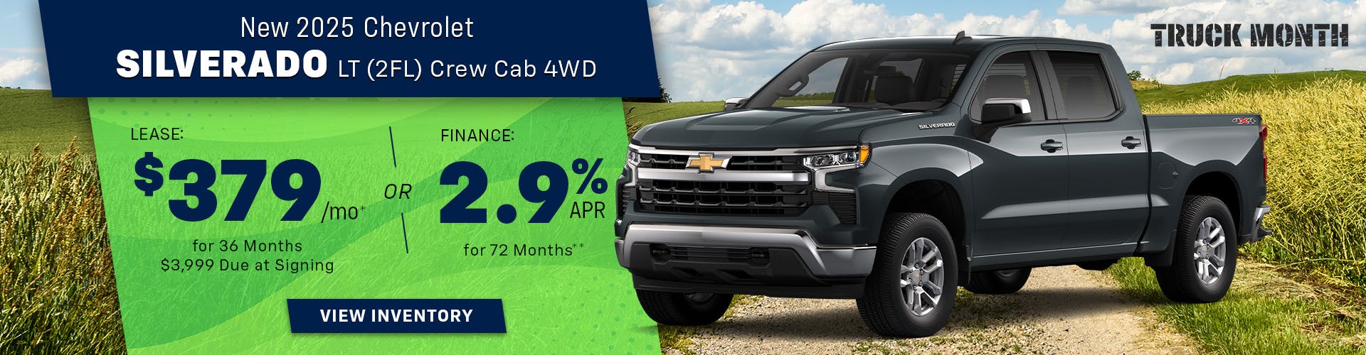 New 2025 Chevrolet Silverado LT(2FL) Crew Cab 4WD