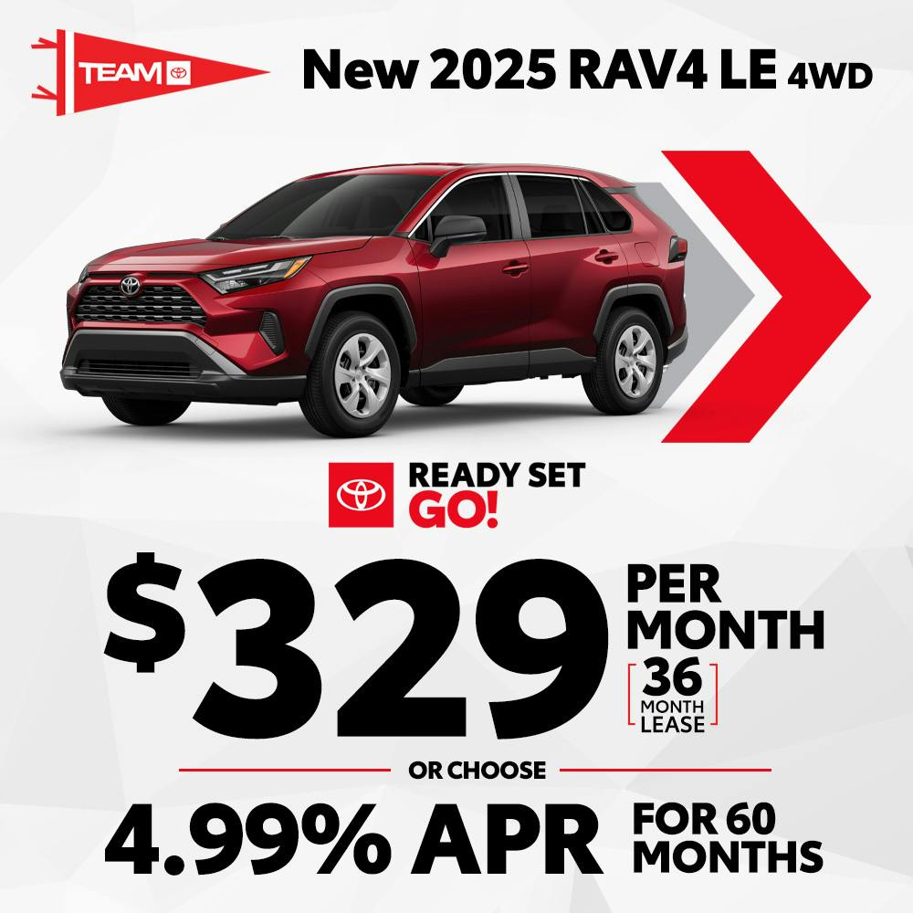 New 2025 RAV4 LE 4WD