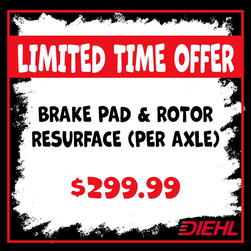 Brake Pad & Rotor Resurface | Diehl Mitsubishi