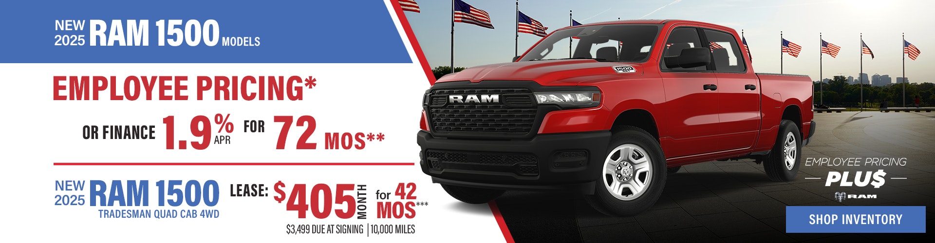 New 2025 RAM 1500 Tradesman Quad Cab 4WD