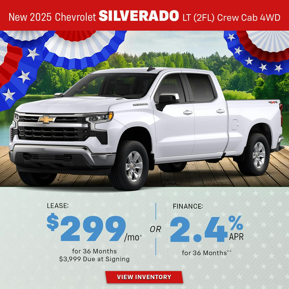 New 2025 Chevrolet Silverado LT(2FL) Crew Cab 4WD