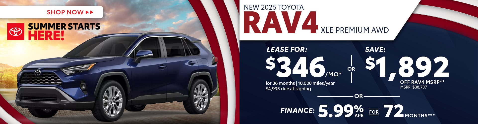 New 2025 Toyota RAV4 XLE Premium AWD