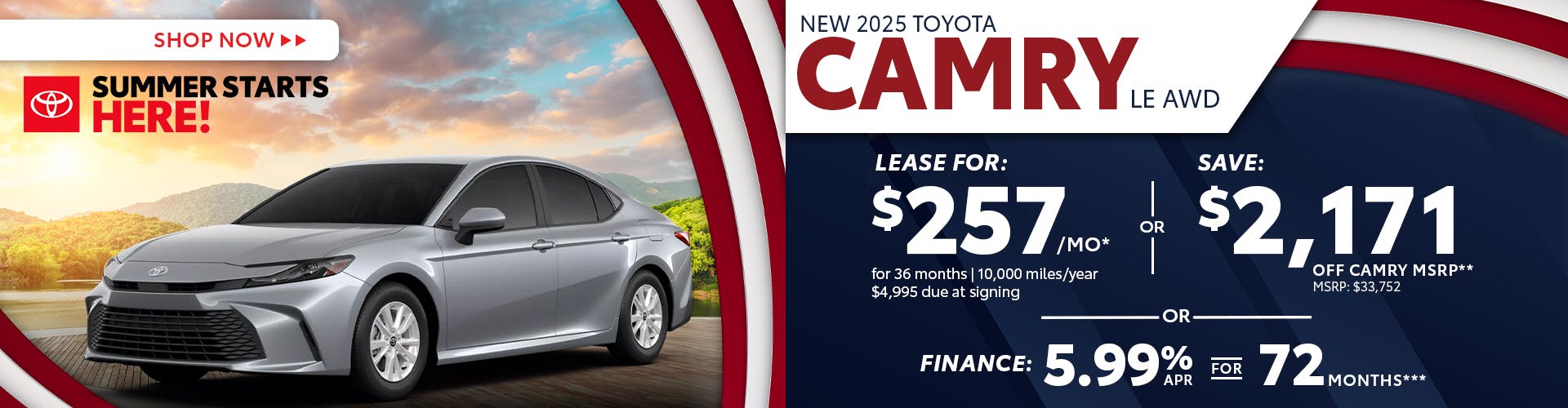 New 2025 Toyota Camry LE AWD