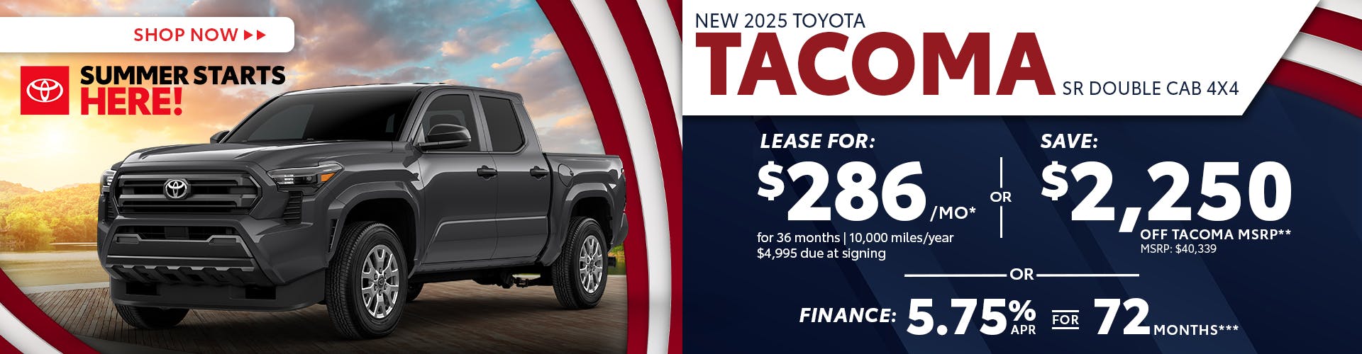 New 2025 Toyota Tacoma SR Double Cab 4X4