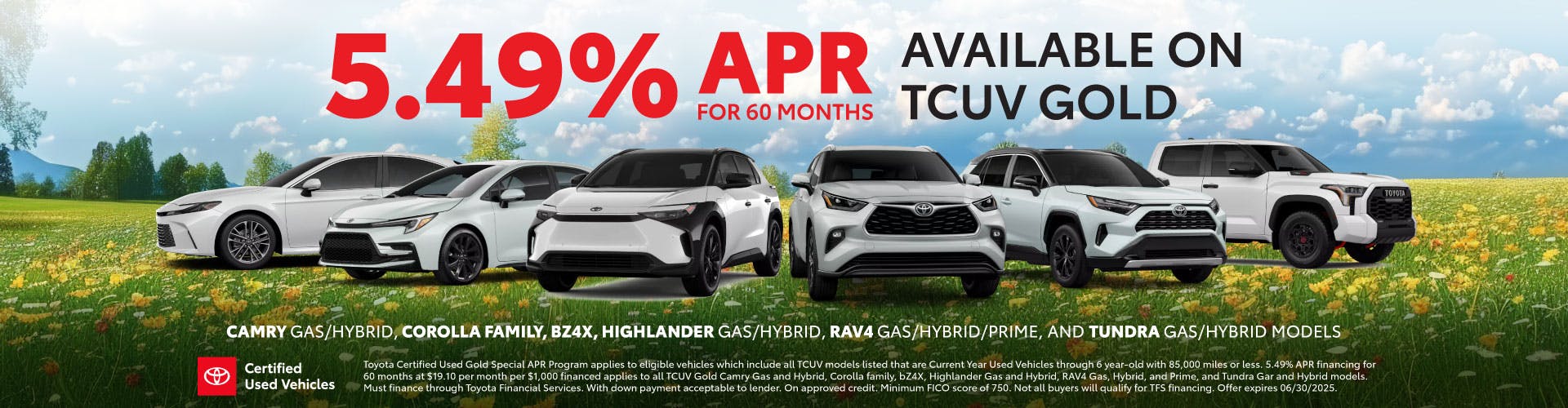 5.49% APR for 60 months