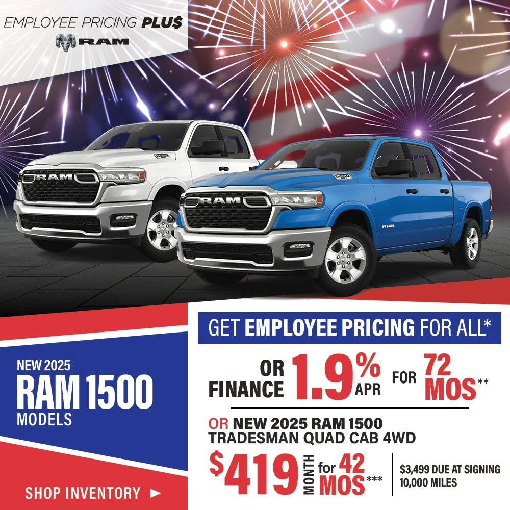 New 2025 RAM 1500 Models Tradesman Quad Cab 4WD