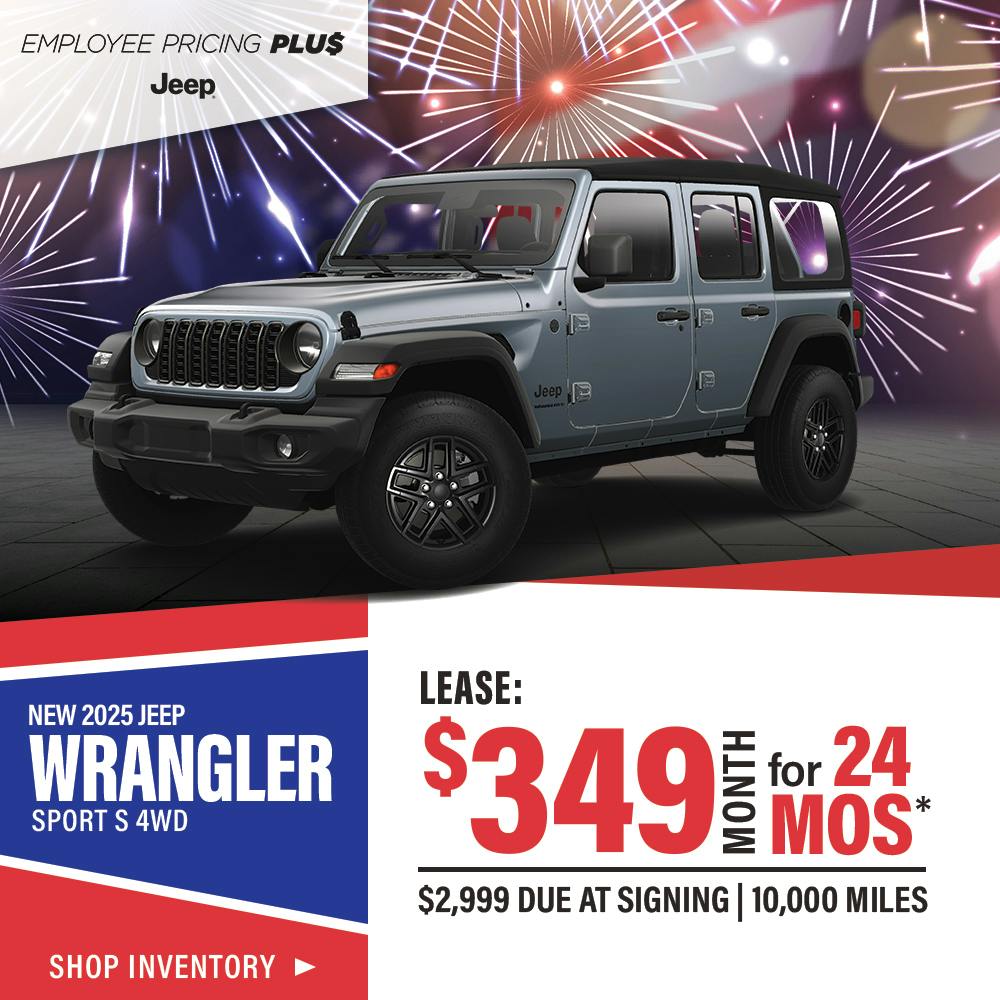 New 2025 Jeep Wrangler Sport S 4WD