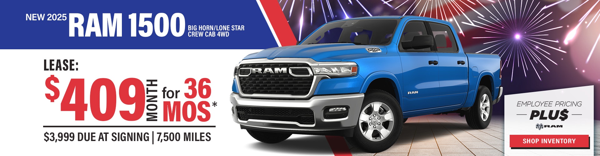 New 2025 RAM 1500 Big Horn/Lone Star Crew Cab 4WD