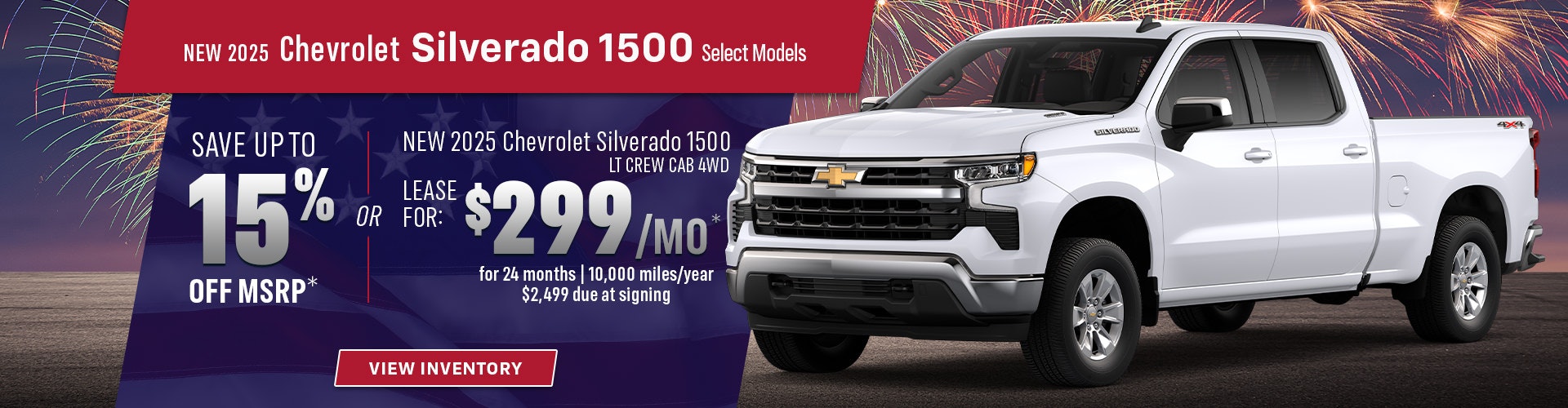 Select New 2025 Chevrolet Silverado 1500 Models OR New 2025 Chevrolet Silverado 1500 LT Crew Cab 4WD