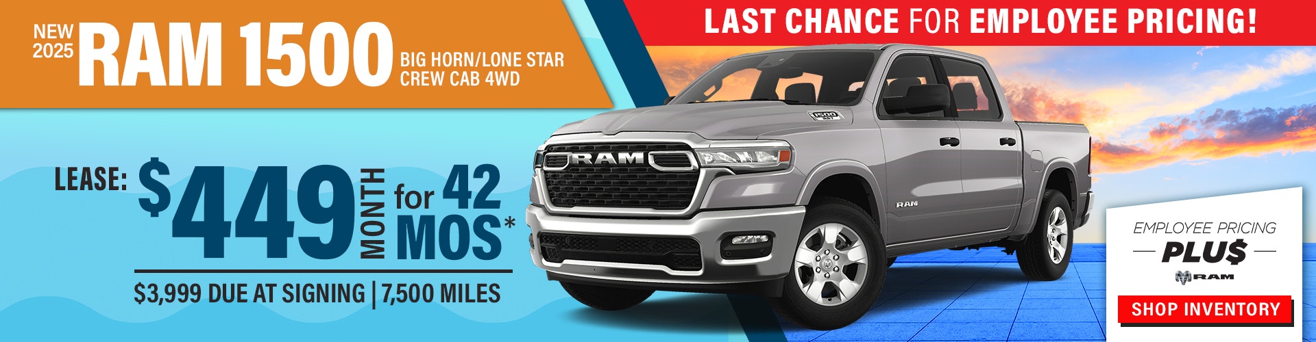 New 2025 RAM 1500 Big Horn/Lone Star Crew Cab 4WD