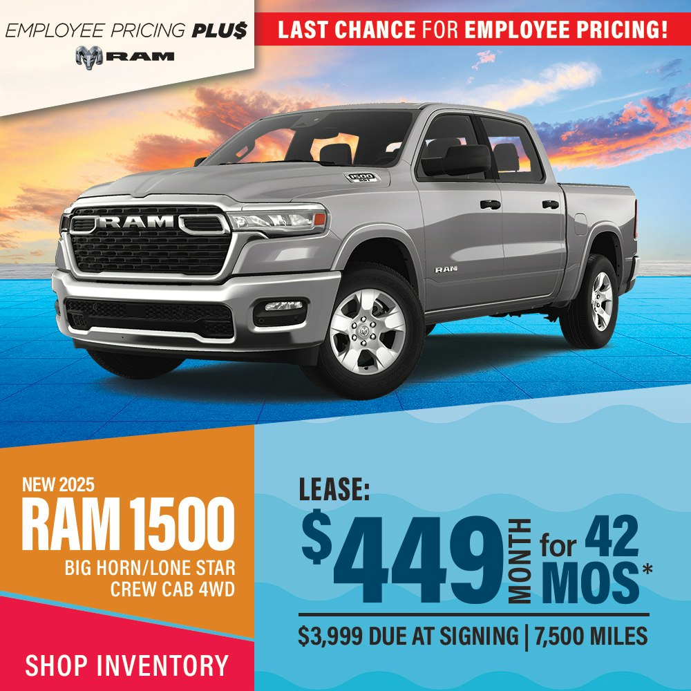 New 2025 RAM 1500 Big Horn/Lone Star Crew Cab 4WD