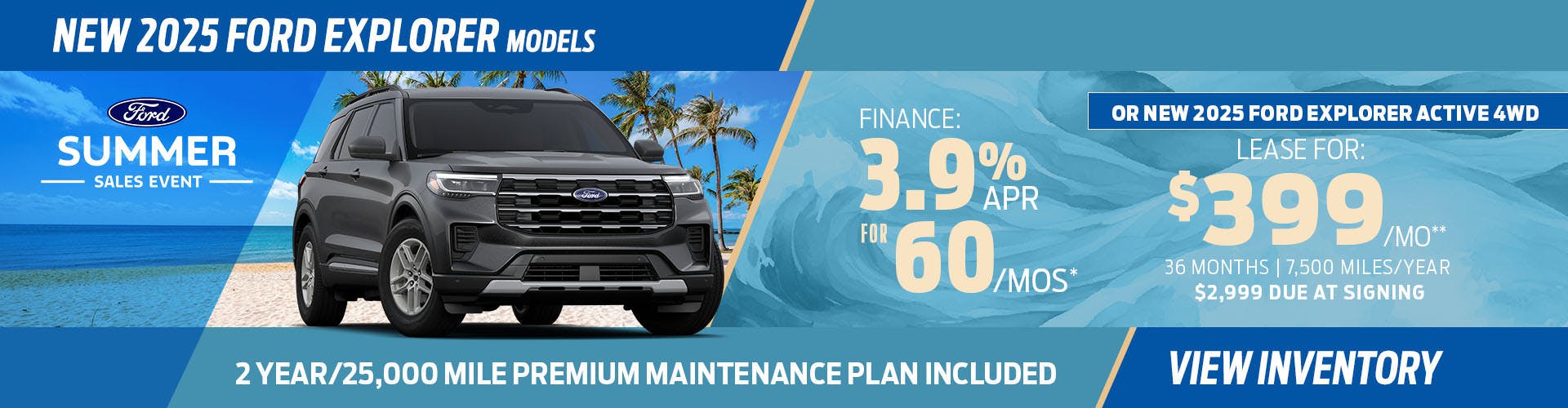 New 2025 Ford Explorer Models OR New 2025 Ford Explorer Active 4WD