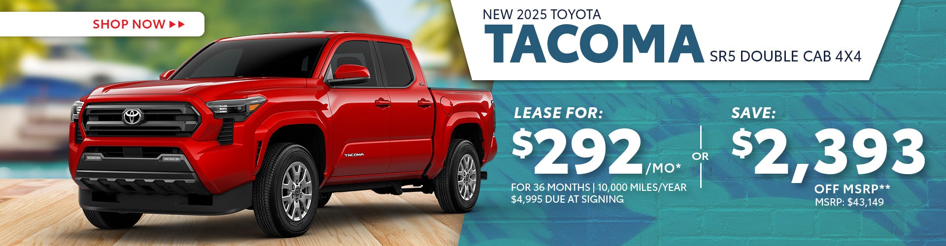 New 2025 Toyota Tacoma SR5 Double Cab 4X4
