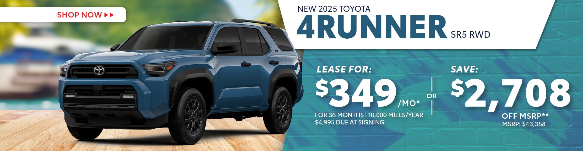 New 2025 Toyota 4Runner SR5 RWD