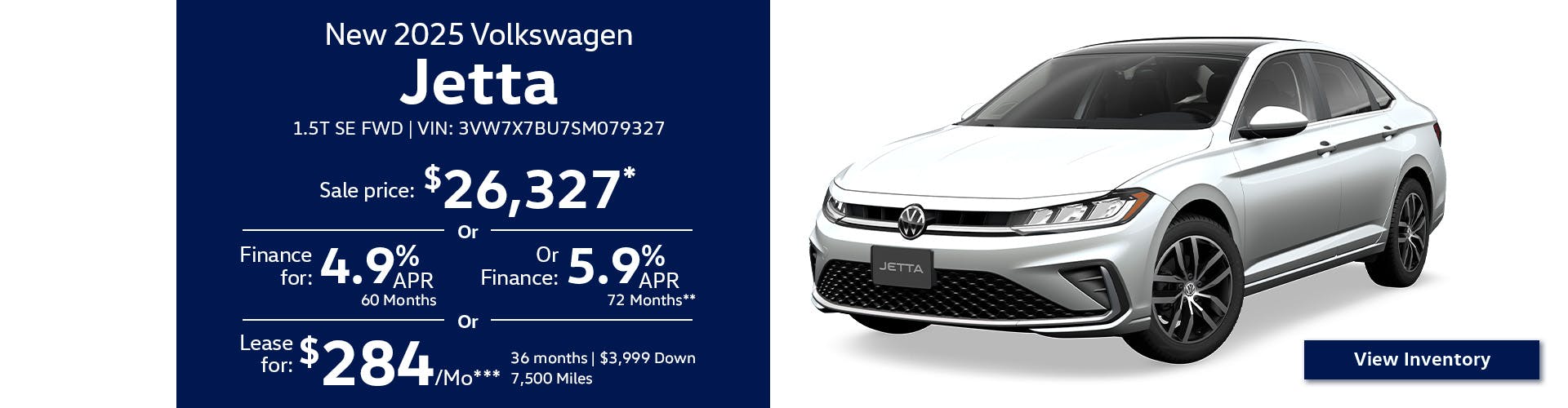 New 2025 Volkswagen Jetta 1.5T SE FWD