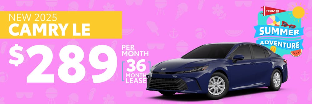 Summer Adventure – New 2025 Camry LE Lease | Team Toyota of Princeton
