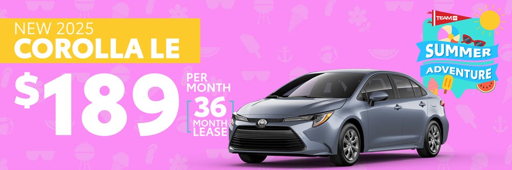 Summer Adventure – New 2025 Corolla LE Lease | Team Toyota of Princeton