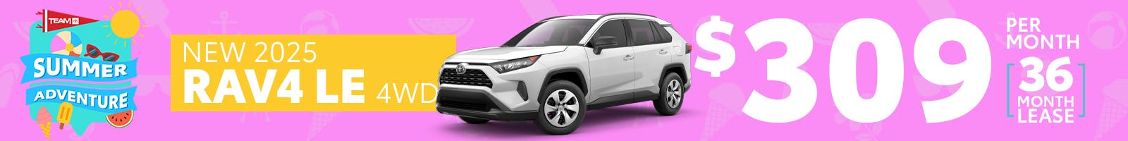 Summer Adventure – New 2025 Rav4 LE 4WD