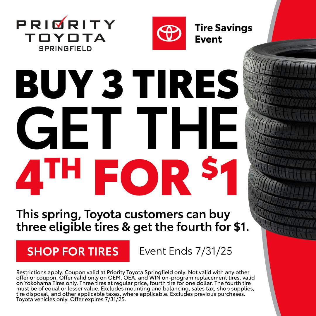 Buy 3 Tires Get The 4th for $1