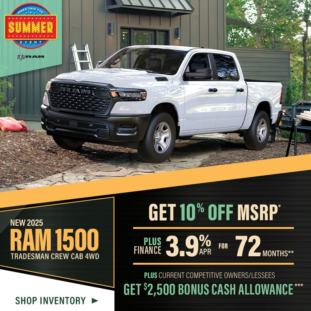 New 2025 RAM 1500 Tradesman Crew Cab 4WD | Diehl of Grove City