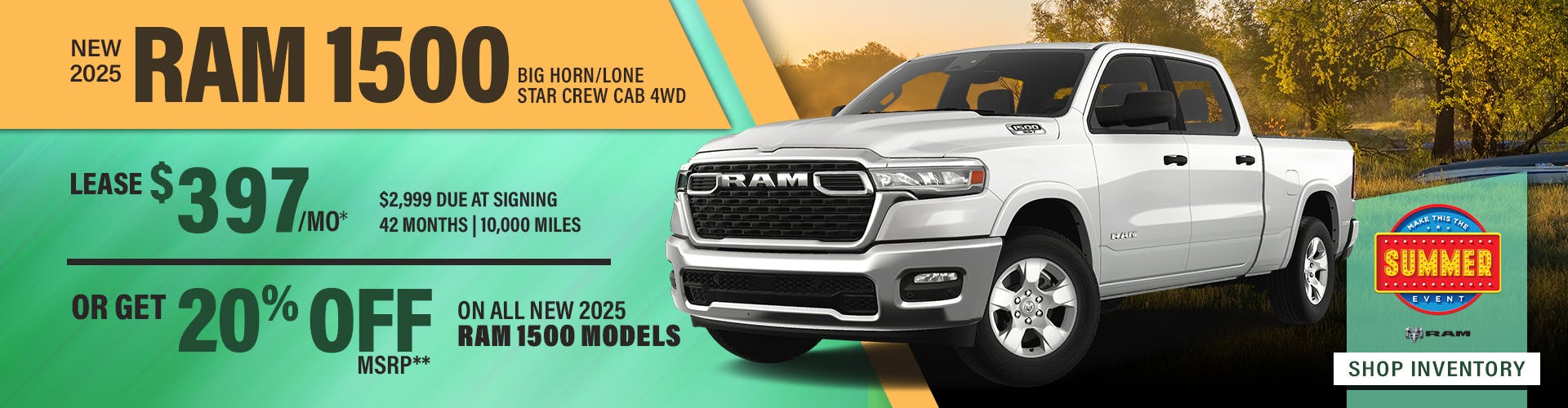 New 2025 Ram 1500 Big Horn/Lone Star Crew Cab 4WD