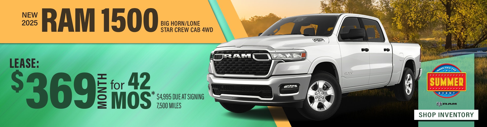 New 2025 RAM 1500 Big Horn/Lone Star Crew Cab 4WD