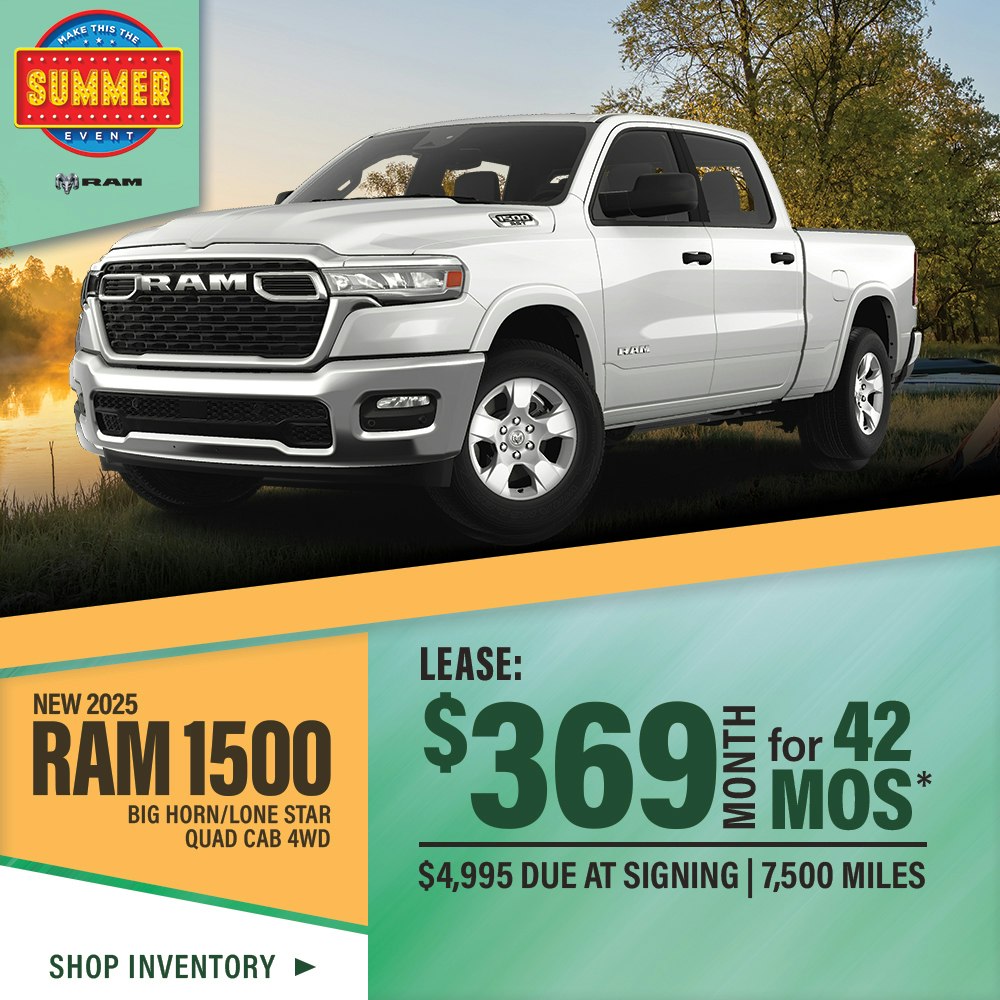 New 2025 RAM 1500 Big Horn/Lone Star Crew Cab 4WD