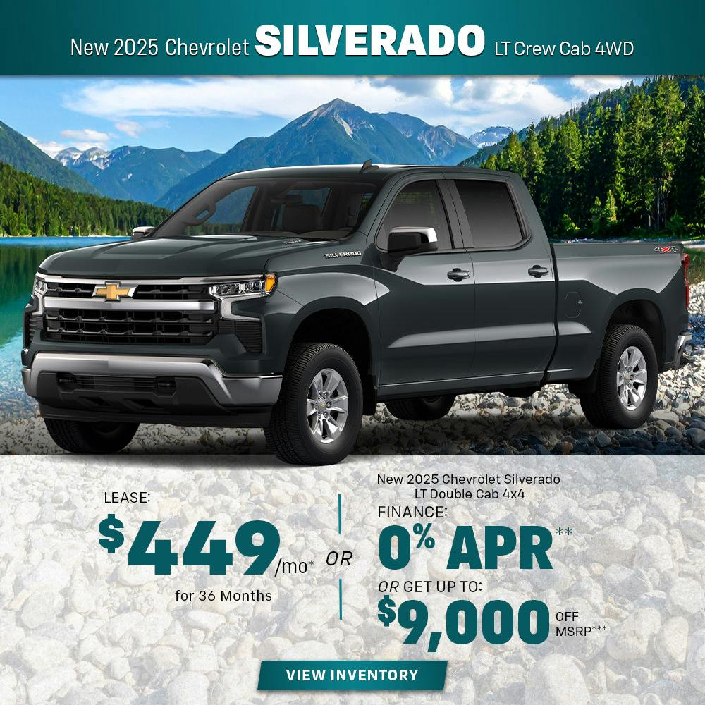 New 2025 Chevrolet Silverado LT Crew Cab 4X4 | Diehl Chevrolet of Hermitage