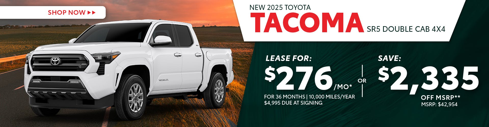 New 2025 Toyota Tacoma SR5 Double Cab 4X4