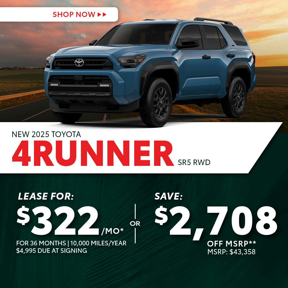 New 2025 Toyota 4Runner SR5 RWD