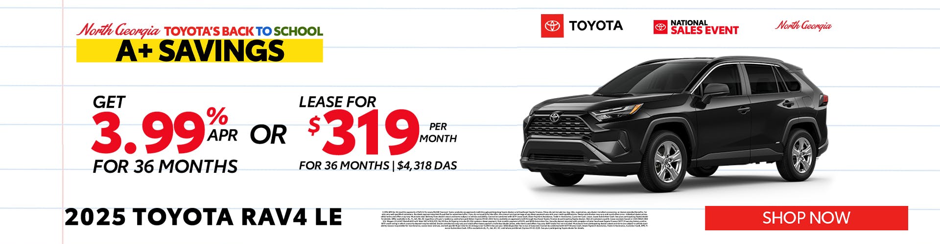 Toyota RAV4 Special Offer