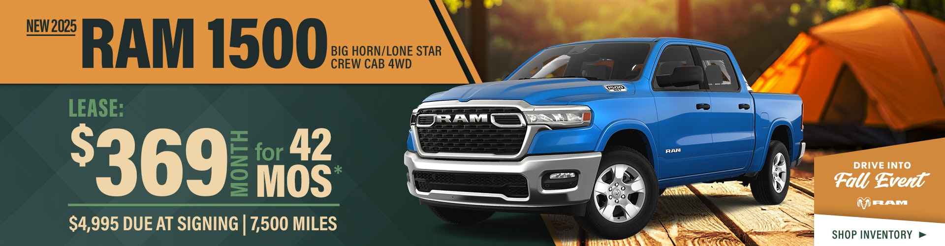 New 2025 RAM 1500 Big Horn/Lone Star Crew Cab 4WD