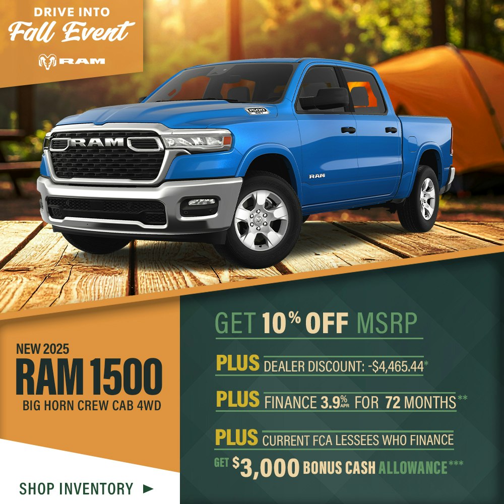 New 2025 RAM 1500 Big Horn Crew Cab 4WD
