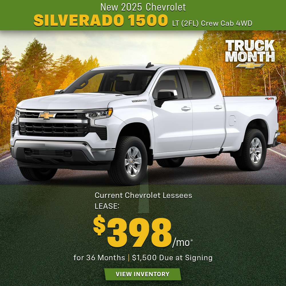 New 2025 Chevrolet Silverado 1500 LT (2FL) Crew Cab 4WD