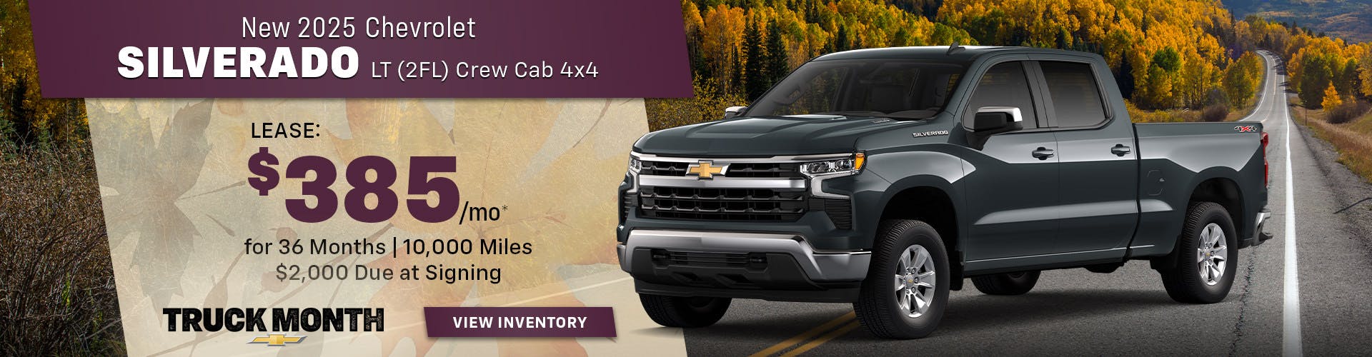 New 2025 Chevrolet Silverado LT (2FL) Crew Cab 4X4